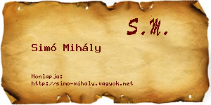 Simó Mihály névjegykártya